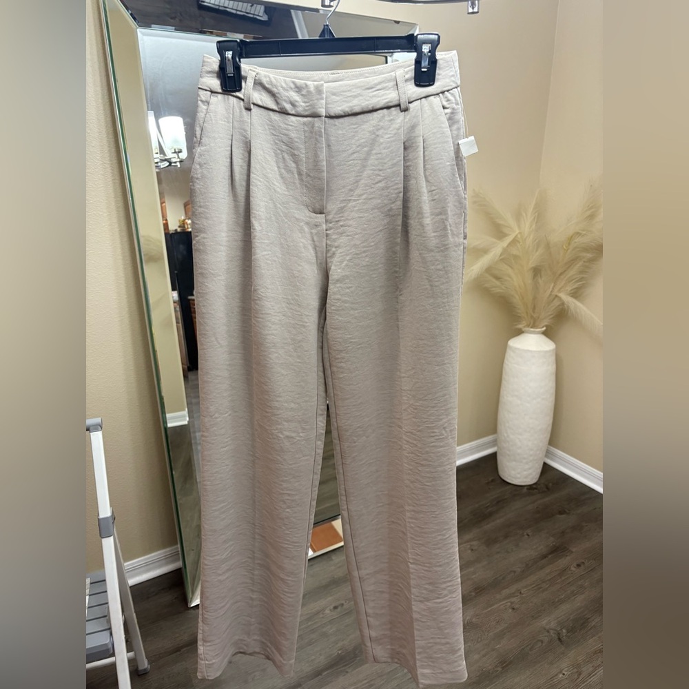 House of Harlow 1960 Wide-Leg Trousers in Light Beige